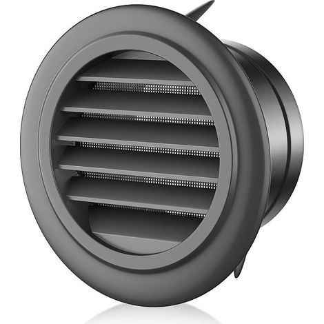 Di sfogo aria a 6 pollici ventilatore di scarico con griglia integrata, coperchio di sfiato aria rotondo nero, coperchio griglia in ABS. (1/5)