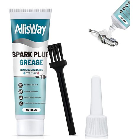 Graisse Silicone, Graisse Diélectrique, Silicone Bougies d'Allumage, 50g Graisse Contact Electrique, Convient Bougies d'Allumage Automobiles Connecteurs Câbles et à d'Autres Pièces Haute Tension (1/5)