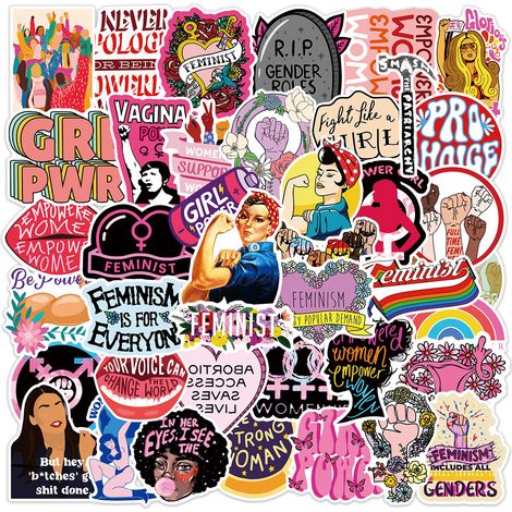 50 autocollants graffiti féministes Girly Girl Power Stickers (1/5)