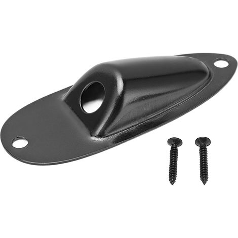 Prise jack pour guitare électrique, prise de sortie jack coudée en forme de bateau, douille, port de connexion, douille pour tige en forme de bateau, noire. (1/5)