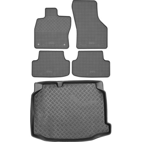 Set di tappetini in gomma per auto e tappetino per bagagliaio per Seat Leon III SC Hatchback del 2013
