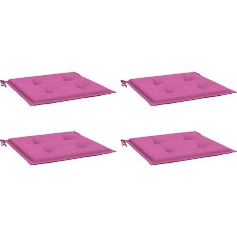 Chair Cushions 4 pcs Pink 50x50x4 cm Fabric vidaXL (1/2)