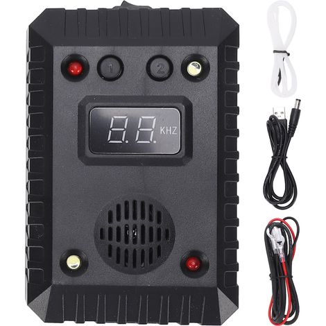 Dispositivo repellente per animali a ultrasuoni per veicoli con 8 luci stroboscopiche, avvio/arresto automatico per motori di auto, garage, aree di stoccaggio, interni. (1/5)