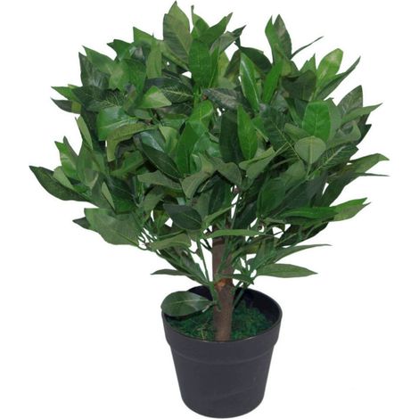 50cm Leaf Design UK Artificial Realistic Bay Laurel Topiary Ball Tree