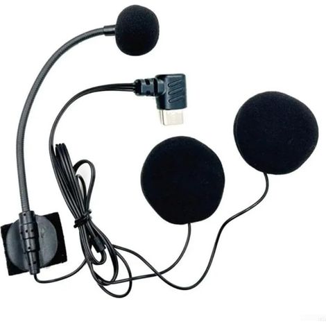 Kit Intercom Casque pour moto Type-C Microphone ABS Kit Intercom (1/5)