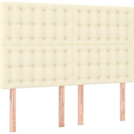 Maison Exclusive - Cabecero de cama color crema 144x5x118/128 cm (1/5)