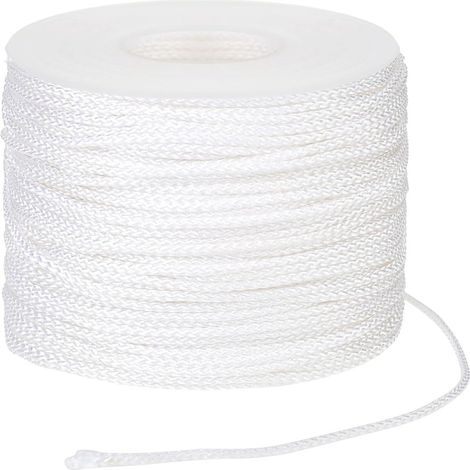 50 Meter weiße Zugschnur, 1,8 mm, als Gardinenzubehör ab Lager verfügbar. (1/5)