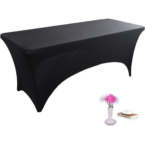 Housse De Table Extensible - Pour Table Rectangulaire 183 x 75 cm - Avec Poches Élastiques Pour Pieds - Lot De 1 (1/5)