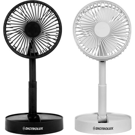 TrAdE Shop Traesio - Ventilatore Da Scrivania Pieghevole Ricaricabile Usb 5 Watt 3 Velocità Altezza Regolabile - (1/5)
