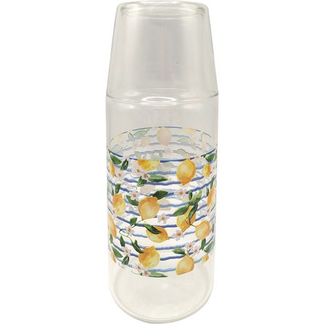 Brocca e bicchiere di limoni per bevande rinfrescanti, set di bicchieri ideali per la cucina e la decorazione della tavola