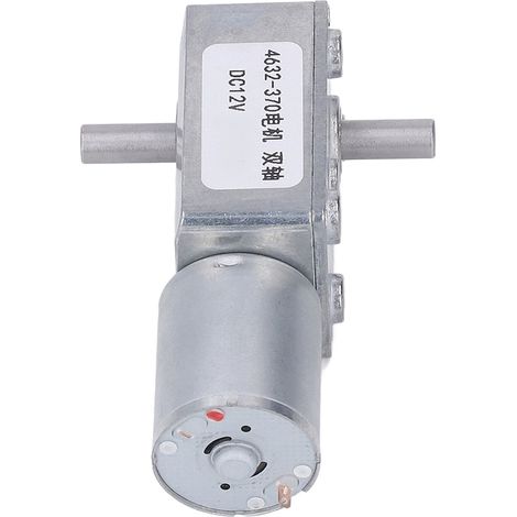 Moteur à engrenages double arbre avec blocage automatique, en alliage d'aluminium et bobine laiton, 12V DC, vitesse 18 tours/min (1/5)