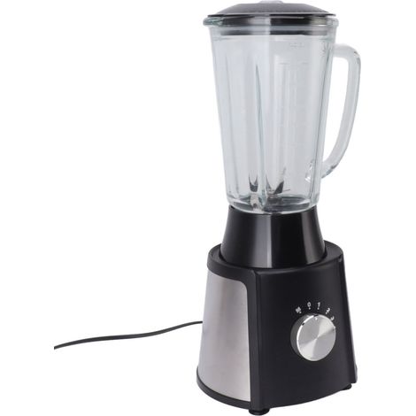 Küchenmixer, 1500 ml + 500 ml Behälter, Multifunktions-Standmixer für Shakes und Fruchtsäfte, EU-Stecker 220 V, Schwarz (1/5)