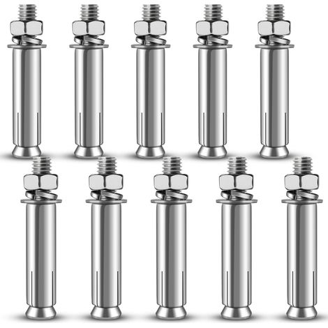 10 Pièces M860mm vis d'expansion 304 inoxydable Cheville à béton Lourd Devoir DIY Matériel Outils pour la Construction Murale (1/5)