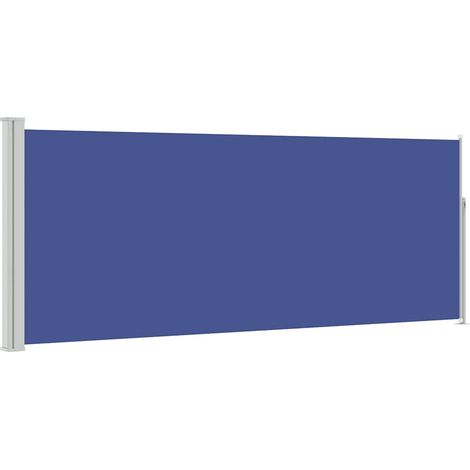 Auvent Marquise latéral rétractable, Store Banne pour Jardin Balcon Terrasse, 120 x 300 cm Bleu OIB8406E (1/4)