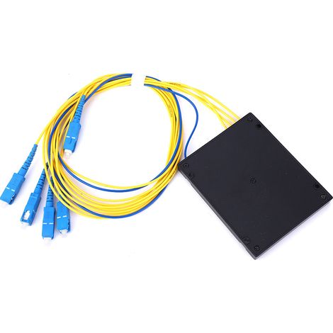 Répartiteur fibre optique PLC monomode à faible perte d'insertion 1x4, interface SC/UPC pour câblage domestique (1/5)