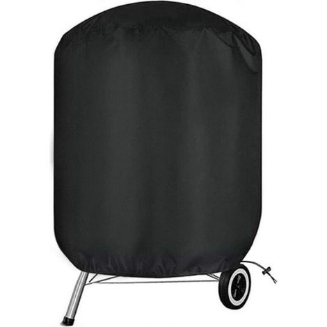 Weber Grillabdeckung, Weber Outdoor-Grillabdeckung, wasserdichte runde Weber Grillabdeckung aus 420D Oxford-Gewebe, Schwarz (Ø 71 x 79 cm)