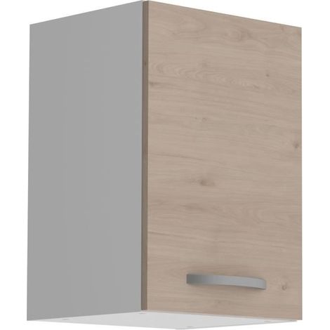 OSLO Meuble haut 1 porte - Décor Chene Jackson - L 40 x P 36 x H 58 cm (1/5)