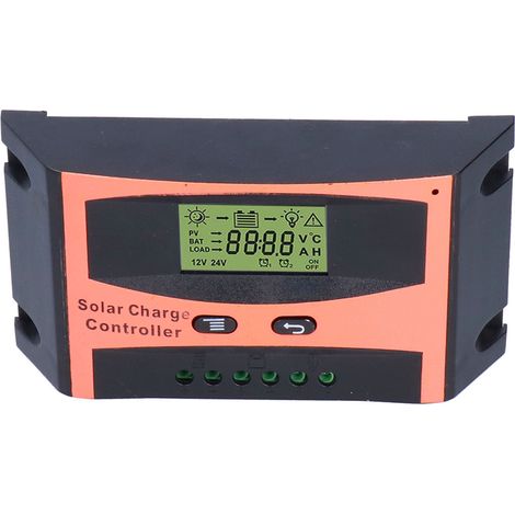 Régulateur de Charge Solaire PWM 10A avec Protection de Circuit et Affichage LCD pour Batterie (1/5)