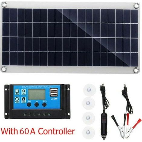 300-W-Solarmodule, komplettes tragbares Solarmodul-Set für Wohnmobile mit 60-A-Regler (1/4)