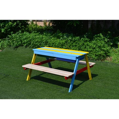 Table de pique-nique pour enfants 89x85x48,5 cm Faura (1/4)
