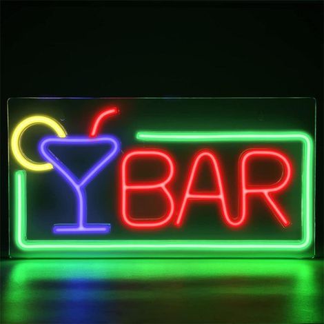 1 barra de luces LED de neón con letras de neón para pared, lámpara de neón USB para bar, club, fiesta, decoración, regalo y fiesta. (1/3)