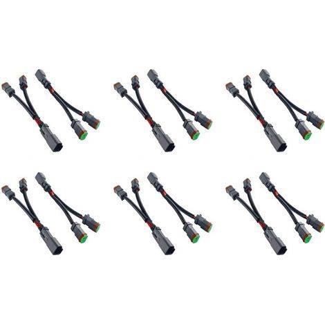 6X Type Y Adaptateur de Prise Deutsch DT DTP 2 Broches pour LED Pod Faisceau de Câblage de Connecteurs de Mise à Niveau de la Lumière de Travail (1/2)