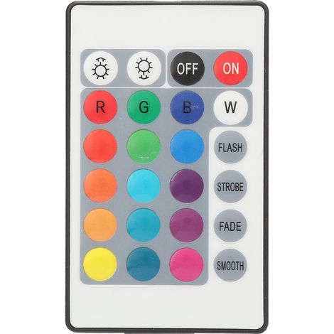 5-24V 24-Tasten RGB-LED-Lichtleiste mit drahtloser Fernbedienung, USB 6A Lampeneffekt-IR-Controller (0,5 m) (1/3)