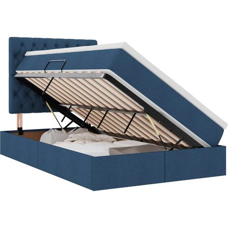 Maison Exclusive - Letto con contenitore e materasso Blu 120 x 190 cm Tessuto