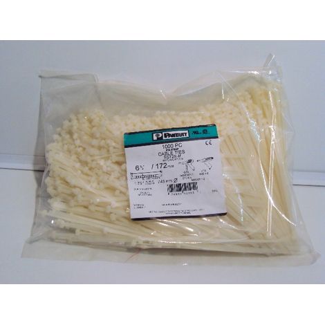 Colliers de serrage 172x4,8mm blanc naturel (sachet de 1000) PANDUIT SST2S-M