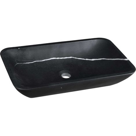 Sapho Blok - Waschtisch 60x35 cm, ohne Überlauf, schwarz matt 2401-39 (1/5)