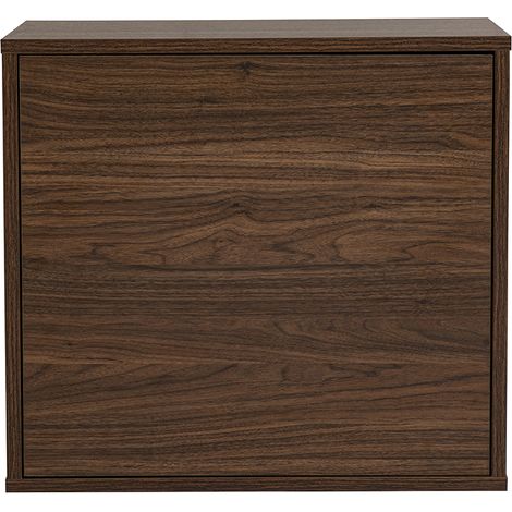 Rangement mural finition bois foncé noyer L55 cm FLEXO (1/5)