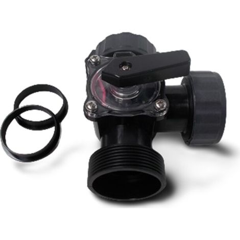 Poolex – Vanne d'arrêt 3 voies à visser Ø 50 mm – Système hydraulique pour régulation précise – Compatible Intex et Bestway (1/4)