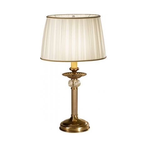 Kolarz ASCOT - Lampe de table à abat-jour conique en tissu classique, laiton antique, 1x E14 (1/5)
