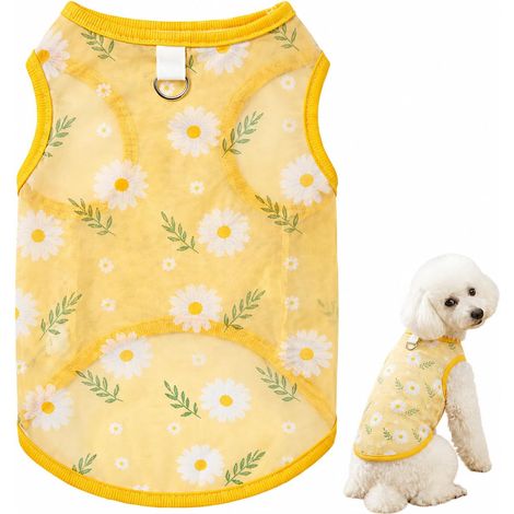 1 Gilet Rafraîchissant pour Chien avec Motif Tournesol – Veste Rafraîchissante pour Chien, Respirant, pour Animaux de 2.3-3.6kg, Été, Promenade, Sortie (1/5)