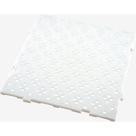 Caillebotis HACCP 50 x 50 cm, épaisseur 22 mm - blanc - Gilac