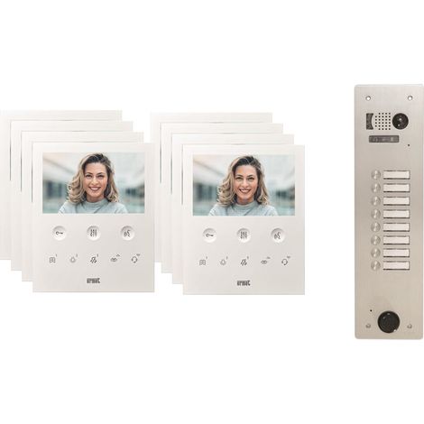 Kit visiophone 1 rangée avec 8 écrans URMET Collectif