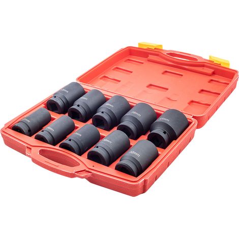 10PC 3/4 inch DRIVE DEEP IMPACT Socket Set 22-41mm HGV Long Reach Impact Socket (1/5)