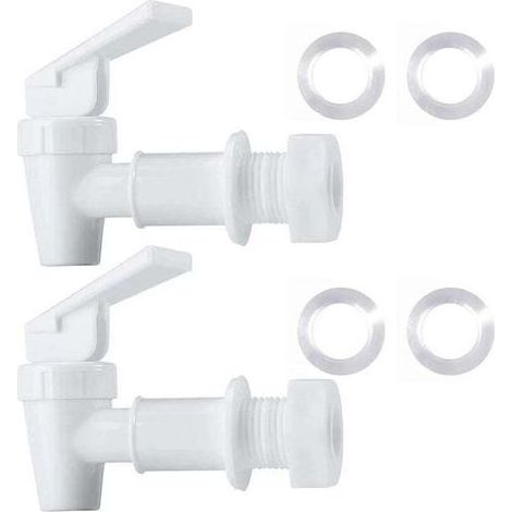 pair Robinet Eau Sans BPA Plastique Rechange Comptoir Filtration Refroidisseur Carafe 2 Blancs (1/3)