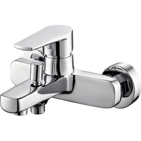 EM Miscelatori Rubinetto Serie Mak per Bagno Lavabo Doccia Bidet Incasso Cromo Lucido Monocomando Acqua Calda Fredda (Miscelatore Vasca)