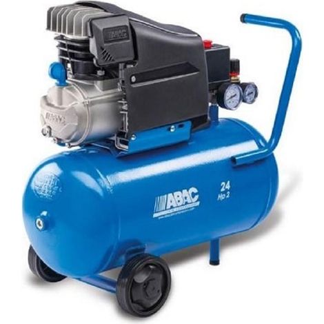 compresor de aire longitud 20mm. lubricado. transmisión directa. 24 l - abac