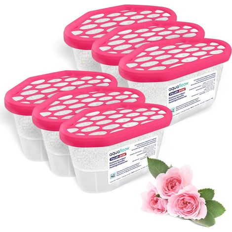 Déshumidificateur 400 ml, Réduit l'humidité de l'air, 6 Pièces ROSE Neutraliseur d'odeurs, Absorbeur d'humidité pour Cuisine, Placard, Salle de Bain et Bureau (1/5)