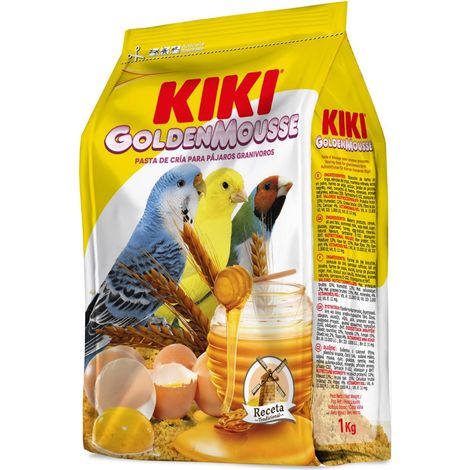 Kiki Golden Mousse - Pasta de Cría Amarilla para Pajaros Granivoros