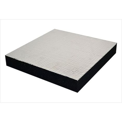 Pannello in Fibra di Poliestere adesivo Fonoisolante Fonoassorbente con alluminio (anti olio) Misura - 100 x 50 x 3 cm