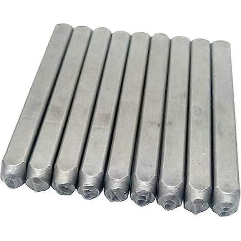 Ensemble de tampons à chiffres et à lettres pour loisirs créatifs, outil en acier, métal et cuir-5mm