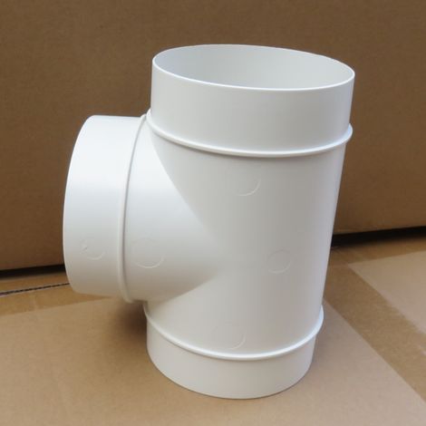 PVC exhaust pipe, exhaust duct fittings for cooker hoods, 180x160 straight connector, 200 reducer, straight tee, elbow (1/5)