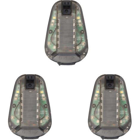 3X Casque Survie Gyrophare LumièRe Stroboscopique pour Casque SéCurité de Survie Lampe de Poche IR Signal ÉTanche avec Magic Tape D (1/5)
