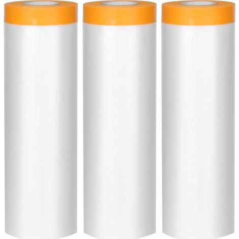 4 Rolls of Protective Paint Tarpaulin 270 cm x 20 m – Waterproof, Dustproof and Tear-resistant Masking Film (1/5)