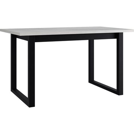 Mesa Victorville 327, Blanco, 78x92x160cm, Alargamiento, Aglomerado laminado, Metal