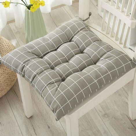 Coussin De Chaise - Remplissage Coton - Pour Salle À Manger Et Jardin - Épais Avec Attaches - 1 Pièce (1/3)