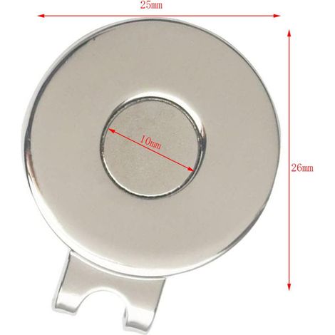 4-teiliges Set Ballmarker-Zubehör für Sportplätze, inklusive Ballmarker-Halter für Hüte und Taschen. (1/5)